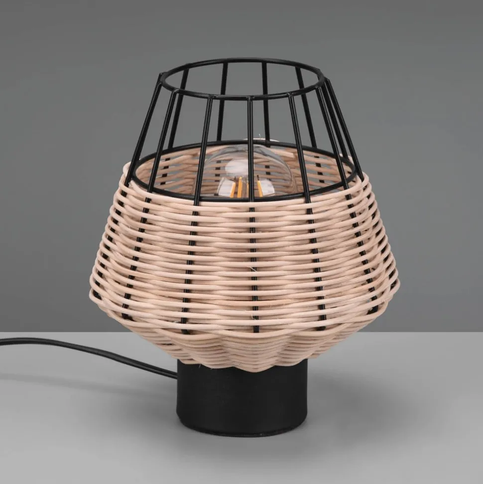 Bordlampe Borka med rotting og bur, natur