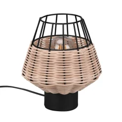 Bordlampe Borka med rotting og bur, natur