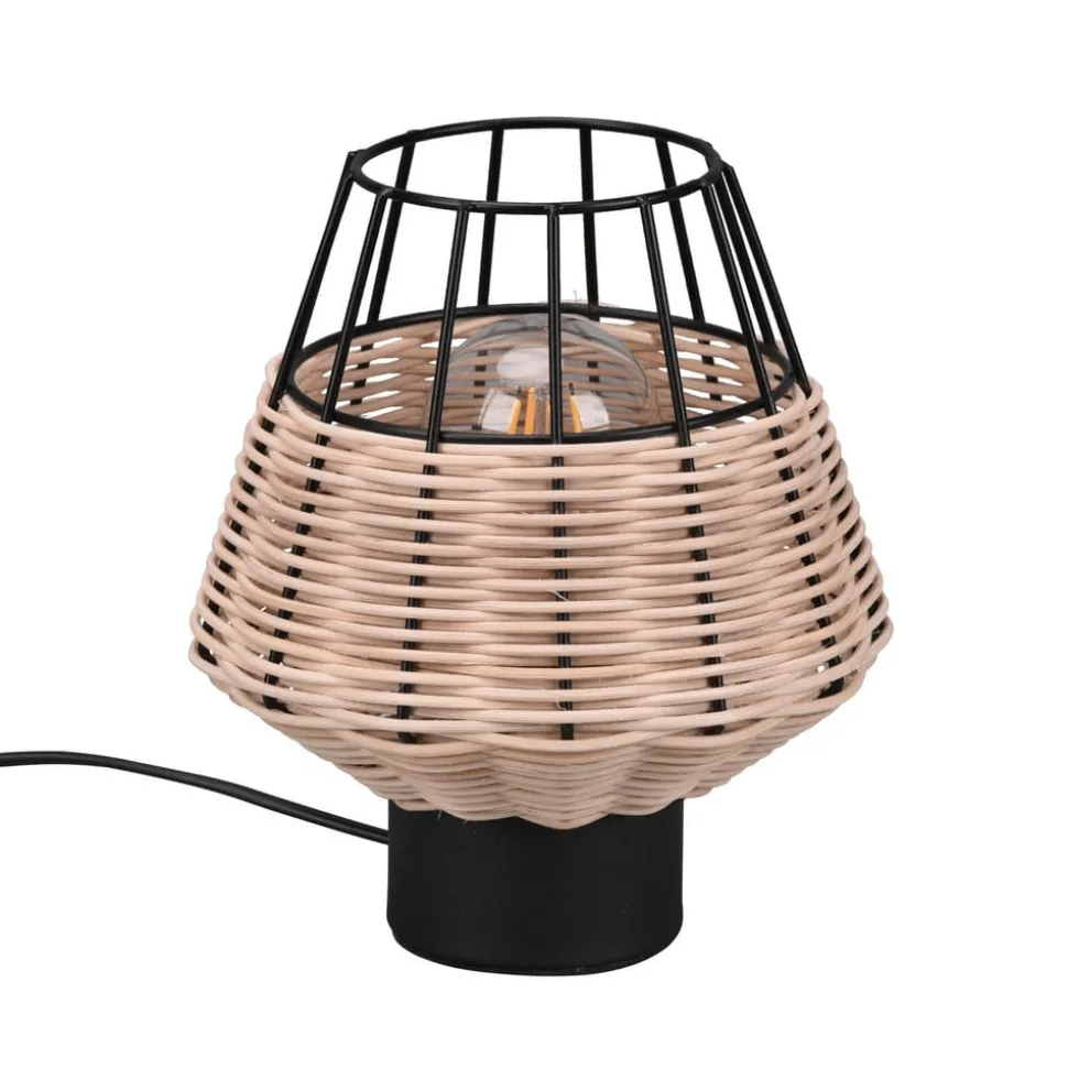 Bordlampe Borka med rotting og bur, natur