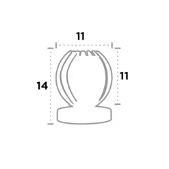 Bordlampe Claw med berøringsfunksjon, skjerm røyk