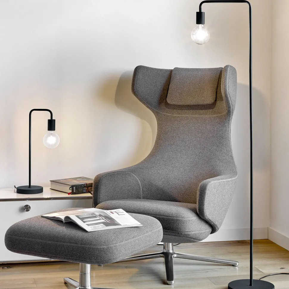 Bordlampe Diallo uten skjerm matt svart