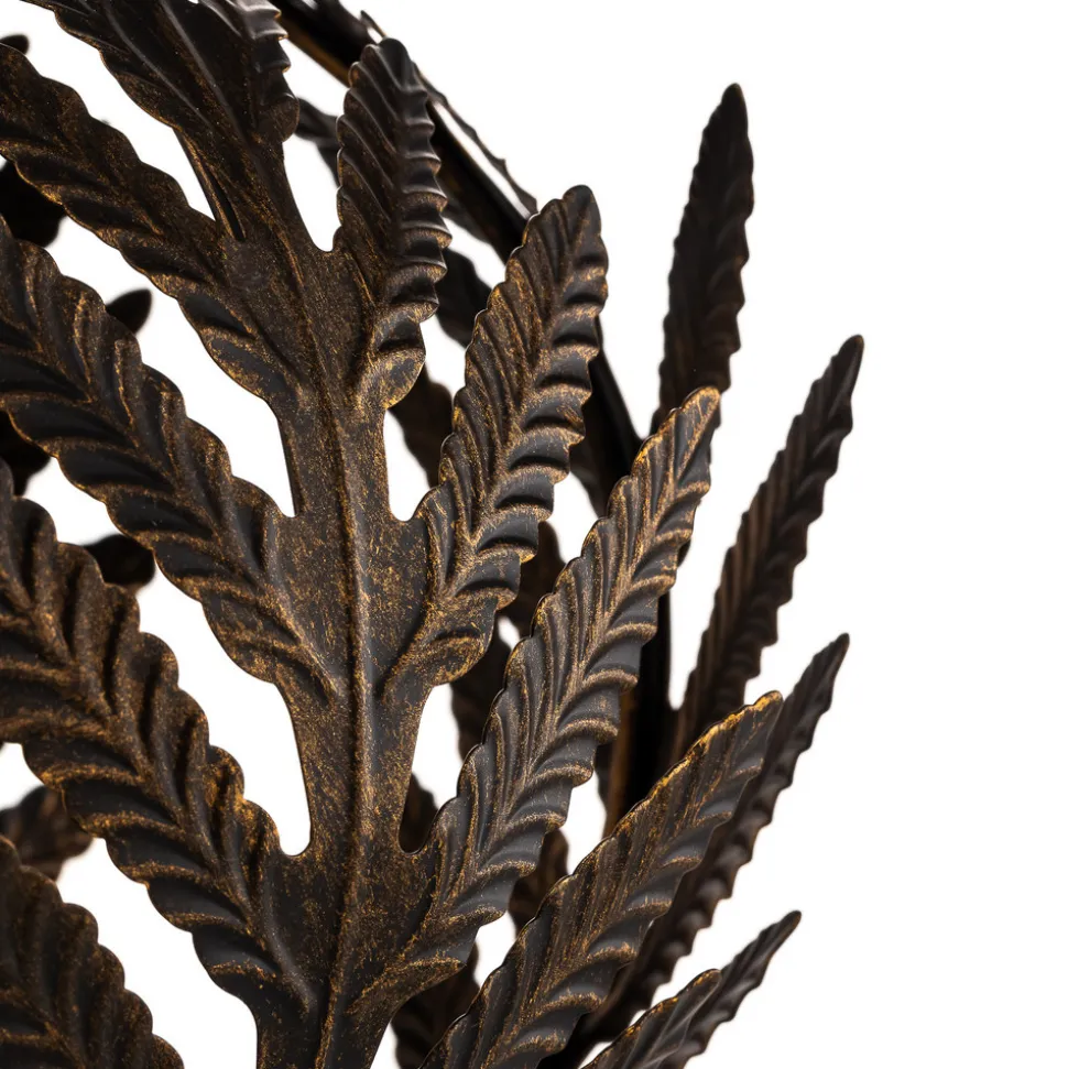 Bordlampe Felce som bregne i bronse, høyde 24 cm