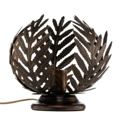 Bordlampe Felce som bregne i bronse, høyde 24 cm