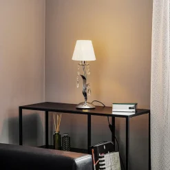 Bordlampe Jacqueline, 1 lyskilde, hvit