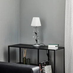 Bordlampe Jacqueline, 1 lyskilde, hvit