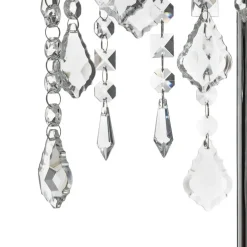 Bordlampe Laila med krystallhengsel, 2 lyskilder