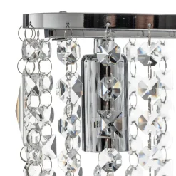 Bordlampe Laila med krystallhengsel, 2 lyskilder