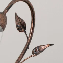 Bordlampe Liliana, 1 lyskilde, svart, rødgull, metall