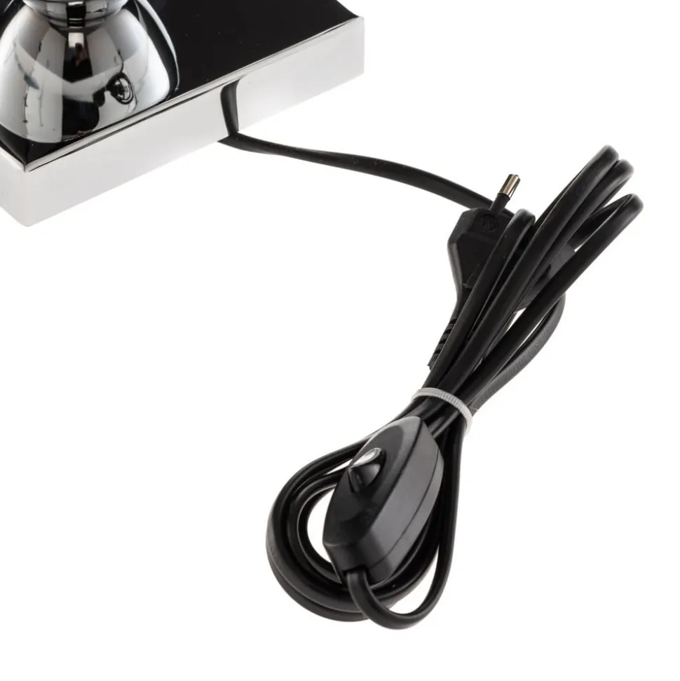 Bordlampe Lund, svart/hvit, høyde 60 cm, tekstil