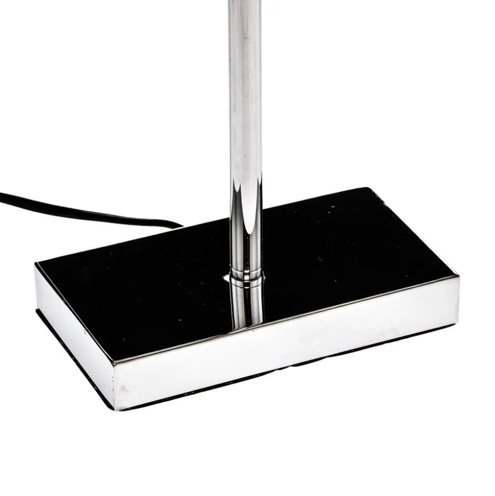 Bordlampe Makani, krom, med skjelldekor