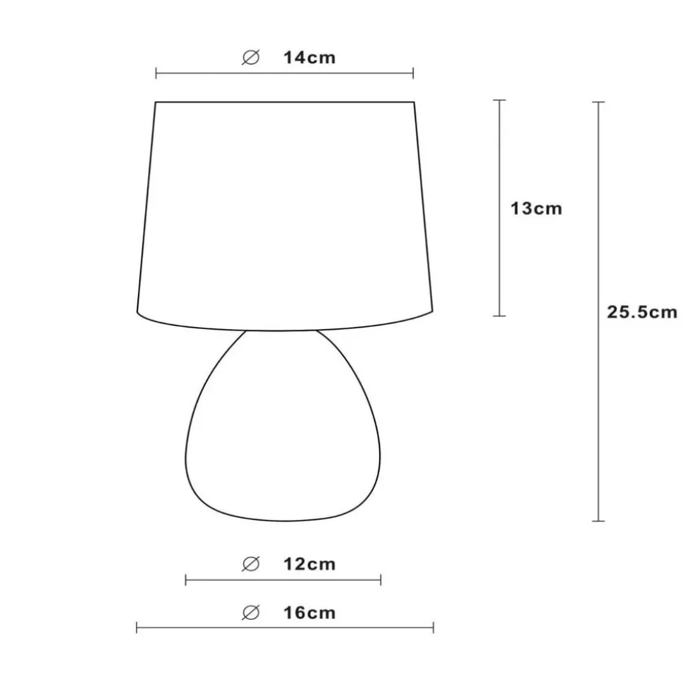 Bordlampe Marmo med keramikkfot, hvit