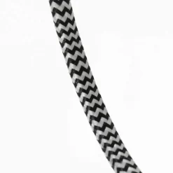 Bordlampe med fjær, hvit, metall, fleksibel arm, med bryter