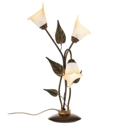 Bordlampe Miranda med 3 lyskilder, bronse