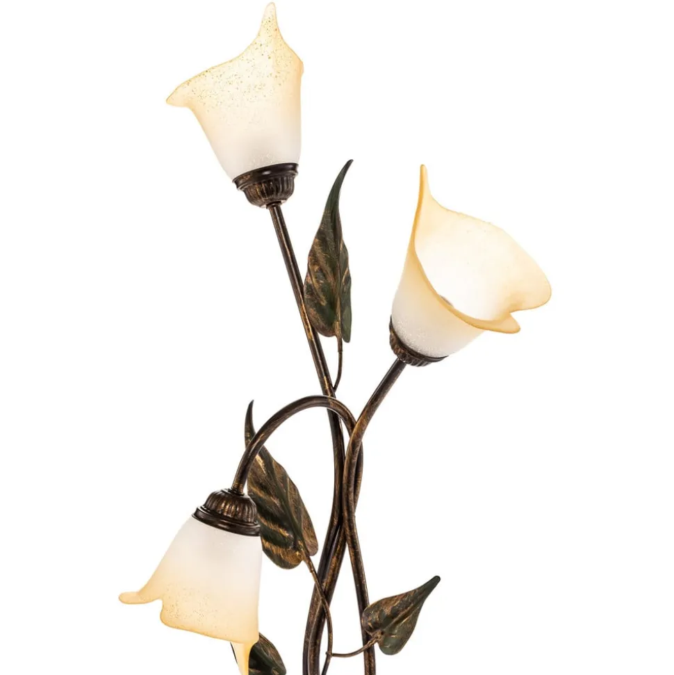 Bordlampe Miranda med 3 lyskilder, bronse