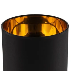 Bordlampe Palla, Ø 20 cm, svart/gull