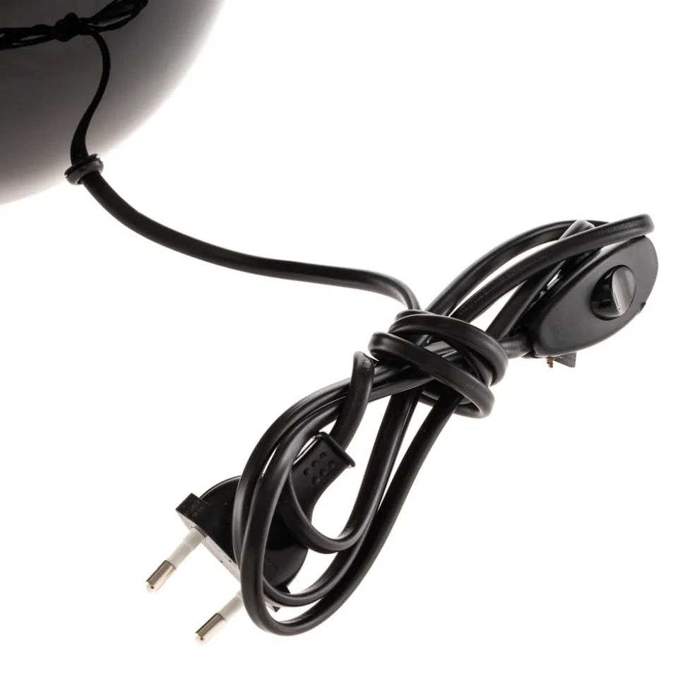 Bordlampe Palla, Ø 20 cm, svart/gull