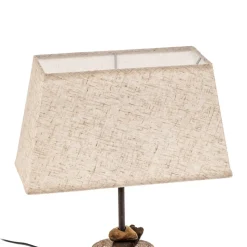 Bordlampe Seregon med stoffskjerm, høyde 39 cm