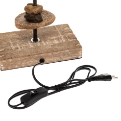 Bordlampe Seregon med stoffskjerm, høyde 39 cm