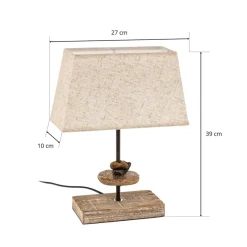 Bordlampe Seregon med stoffskjerm, høyde 39 cm