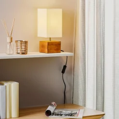 Bordlampe Woody med trefot, 12 x 12 cm