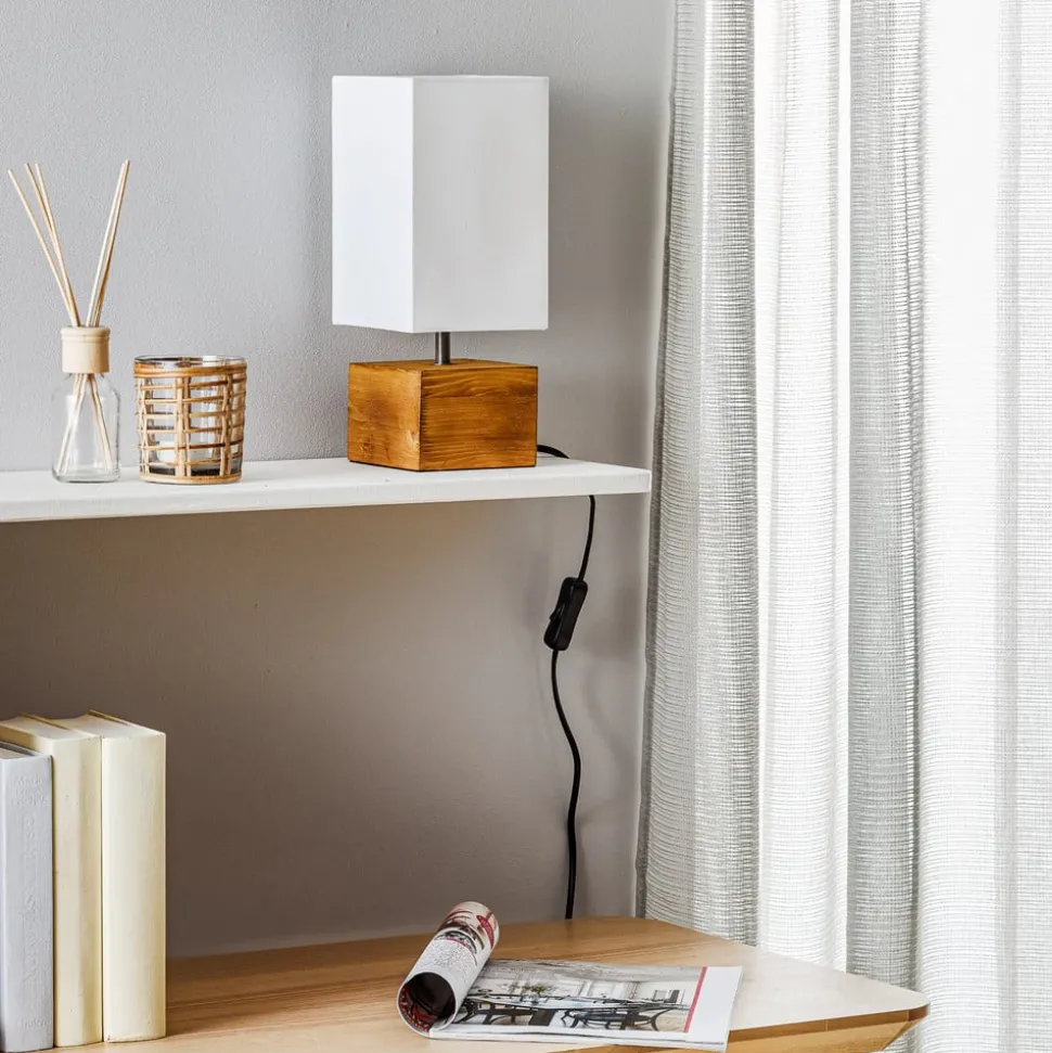 Bordlampe Woody med trefot, 12 x 12 cm