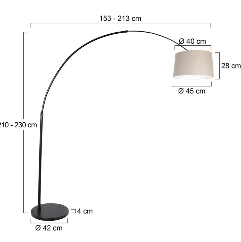 Buet gulvlampe Sparkled Light svart/gjørme