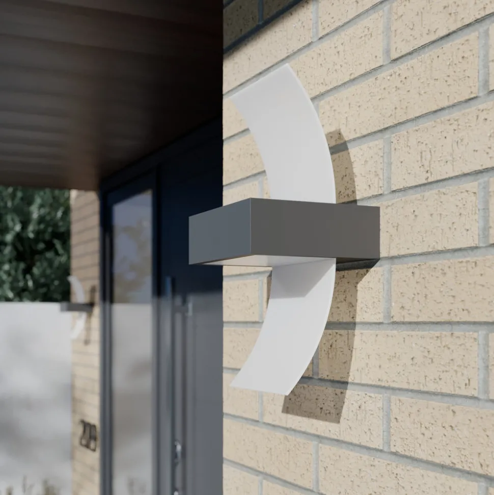 Buet LED utevegglampe Skadi