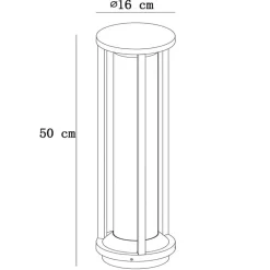 Cadix sokkelbelysning i støpt aluminium 50 cm