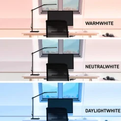 Cala LED-skrivebordslampe, CCT, dimbar, svart