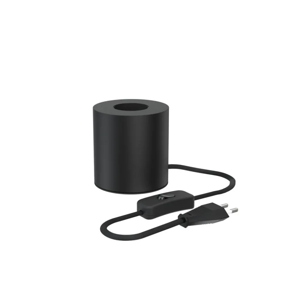 Calex bordlampe i sylinderform, svart