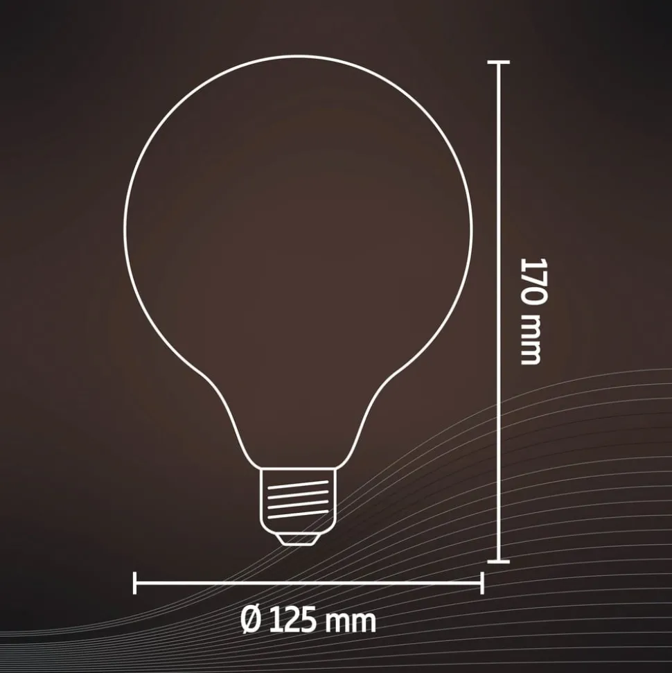 Calex G125 oppforspeilet pære E27 4W svart Ø12,5cm