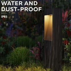 Calex LED-sokkellampe Terni, svart aluminium, IP65