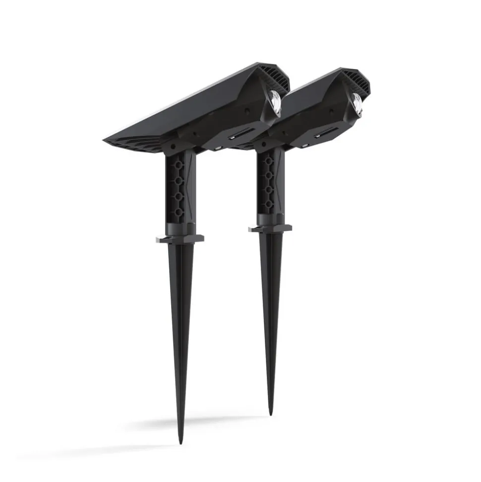 Calex LED-spot med jordspyd Padoa, 2-pak, svart