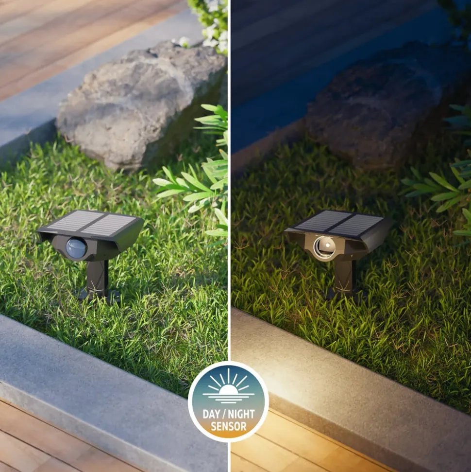 Calex LED-spot med jordspyd Padoa, 2-pak, svart