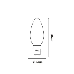 Calex Smart E14 B35 stearinlys 4,9W 1800-3000K dimbar gull