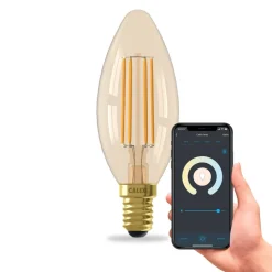 Calex Smart E14 B35 stearinlys 4,9W 1800-3000K dimbar gull