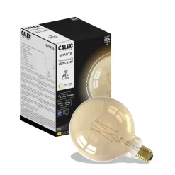 Calex Smart E27 G125 7W LED-tråd 806lm gull