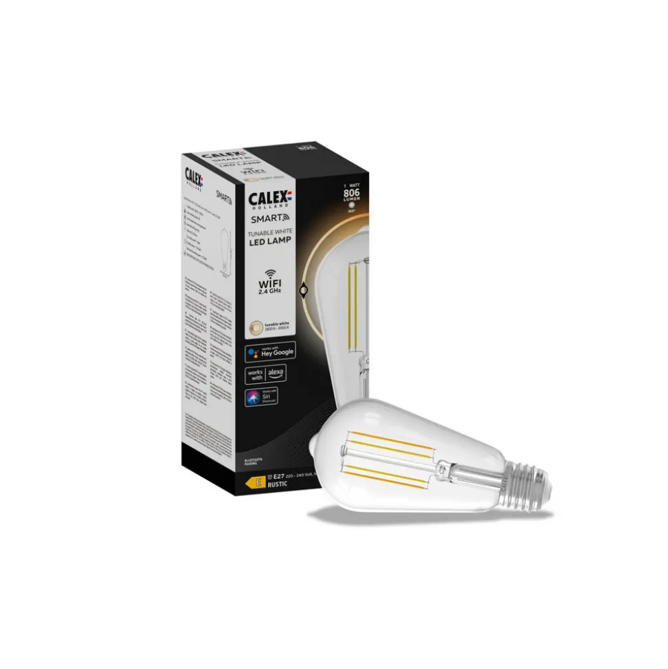 Calex Smart E27 ST64 LED 7W filament 1800–3000 K