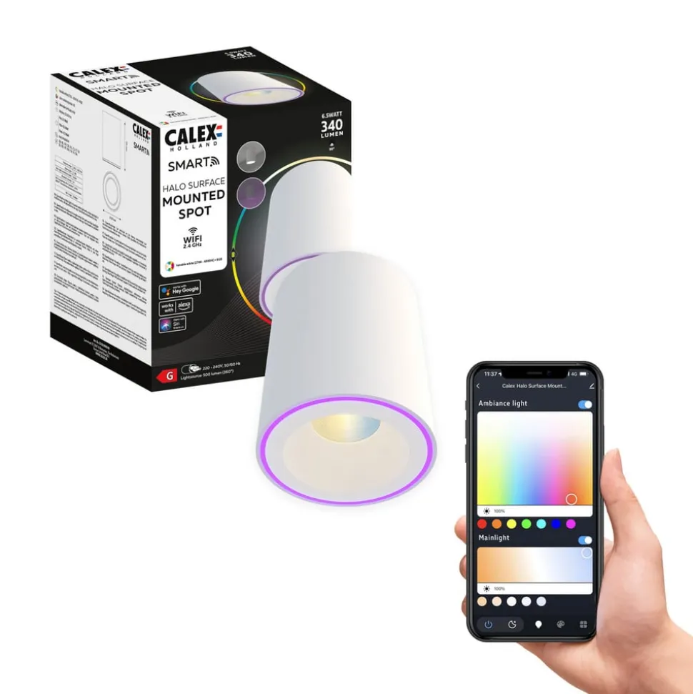 Calex Smart Halo Spot LED downlight, hvit