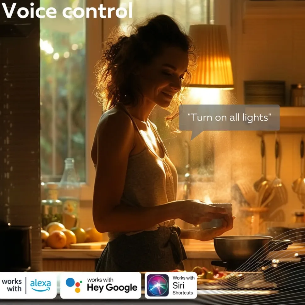 Calex Smart LED-pære E27 A60 9,4W CCT RGB sett med 2 stk