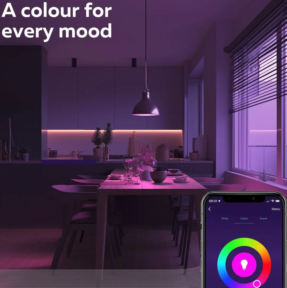 Calex Smart LED-pære E27 A60 9,4W CCT RGB