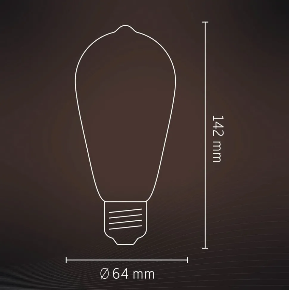 Calex Smart Rustic E27 ST64 LED 4,9W Filament RGBW