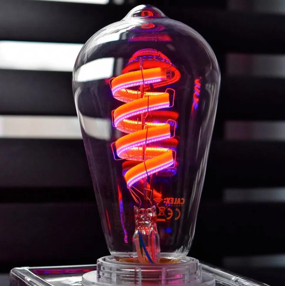 Calex Smart Rustic E27 ST64 LED 4,9W Filament RGBW