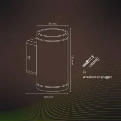 Calex Smart utendørs downlight, CCT, RGB