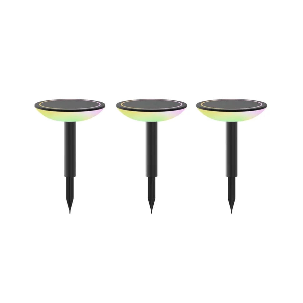 Calex Smart utendørs stiklampe med jordspyd CCT RGB 3stk