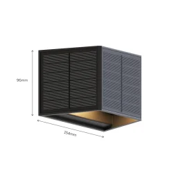 Calex Solar-LED-utendørs vegglampe Caserta, opp/ned, svart