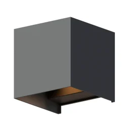 Calex utendørs LED-vegglampe Cube, opp/ned, høyde 10 cm, antrasitt