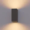 Calex utendørs vegglampe GU10, opp/ned, høyde 15 cm, antrasitt