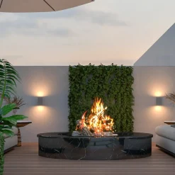 Calex utendørs vegglampe GU10, opp/ned, høyde 15 cm, antrasitt