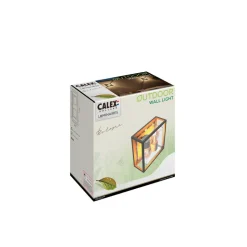 Calex utendørs vegglampe, 2-lys, topp/bunn, aluminium, svart